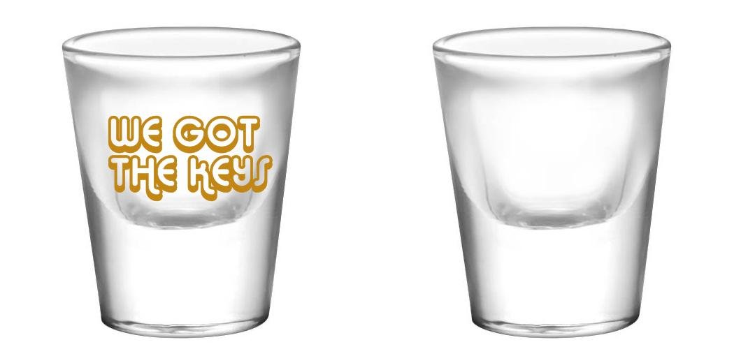 Customized BarConic® 1 ounce Thick Base Clear Shot Glass