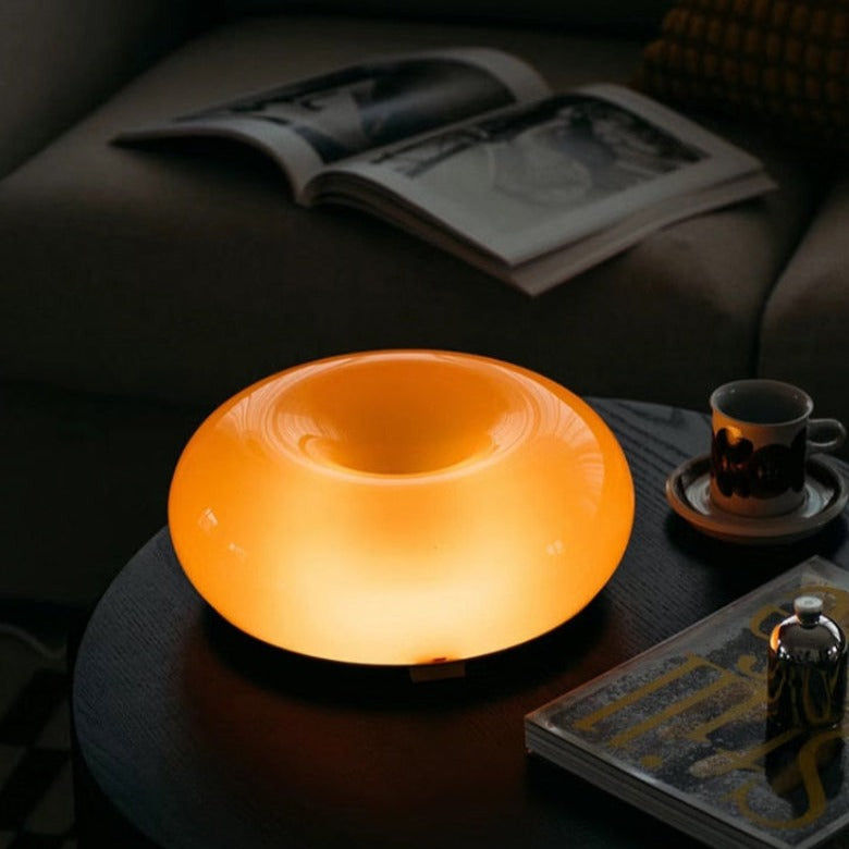 Glass Donut Table Lamp