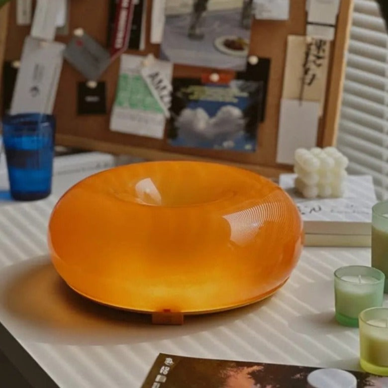 Glass Donut Table Lamp
