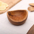 Handmade Teak Wood Snack Bowl from Bali - Brown Shell