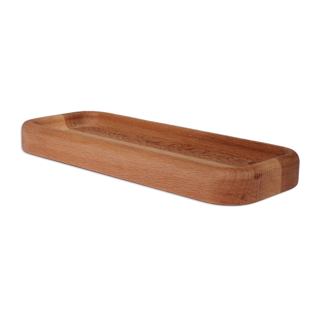Minimalist Polished Rectangular Beechwood Appetizer Plate - Ambrosia Line