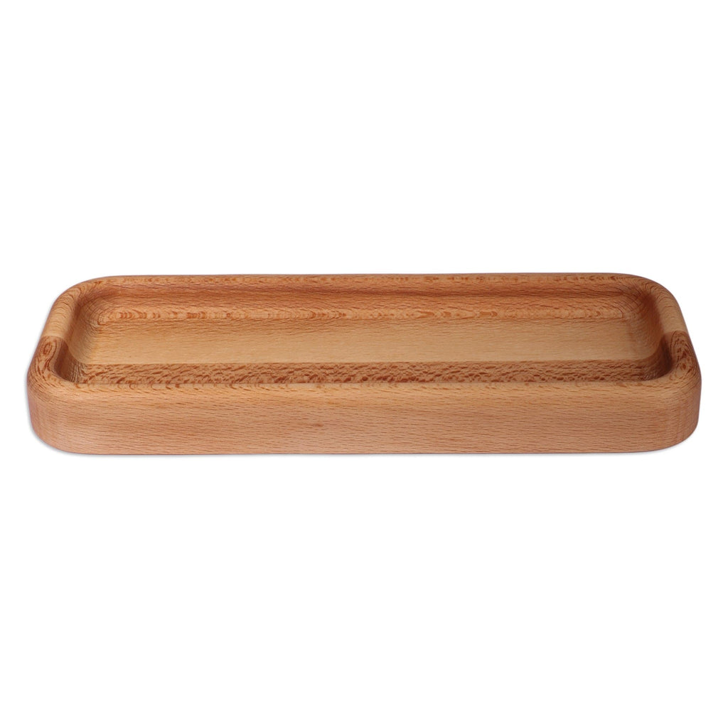 Minimalist Polished Rectangular Beechwood Appetizer Plate - Ambrosia Line