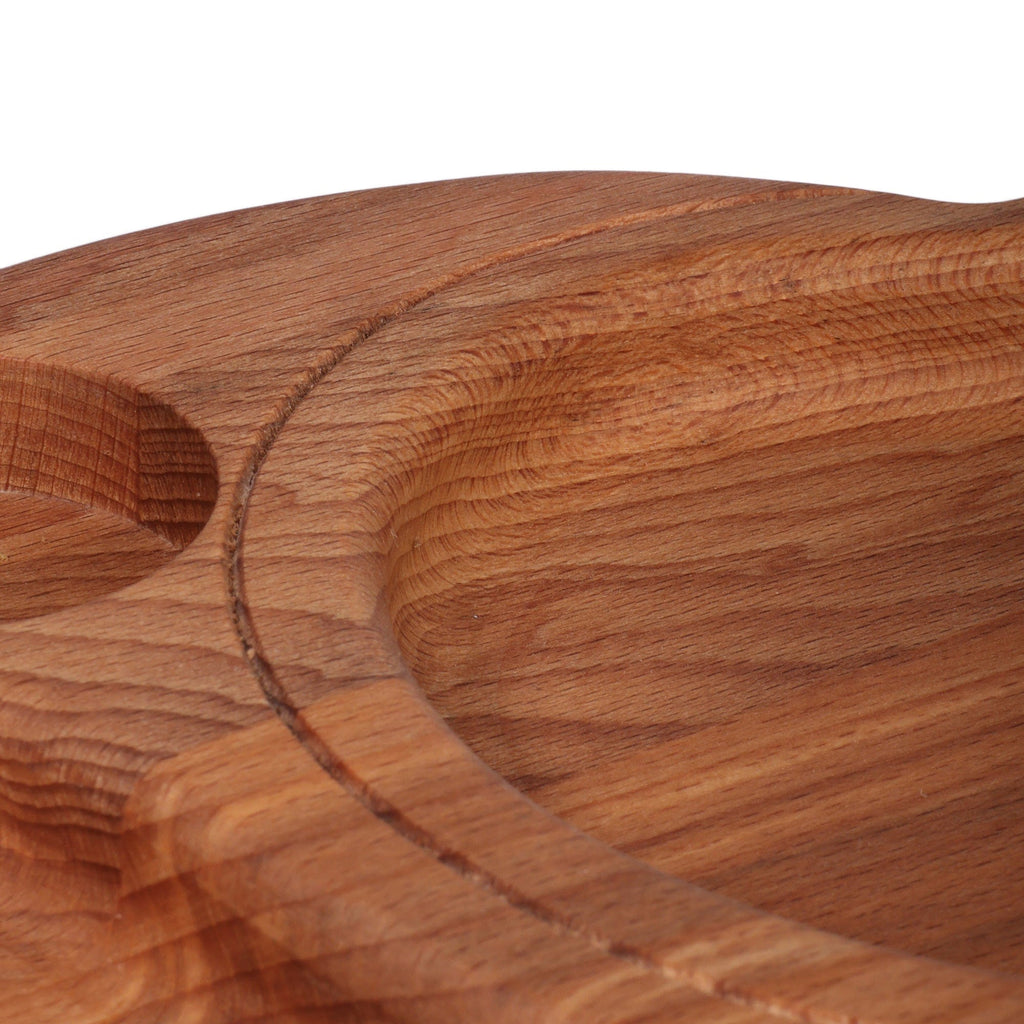 Heart-Shaped Beechwood Appetizer Plate Carved in Armenia - Tasty Romance