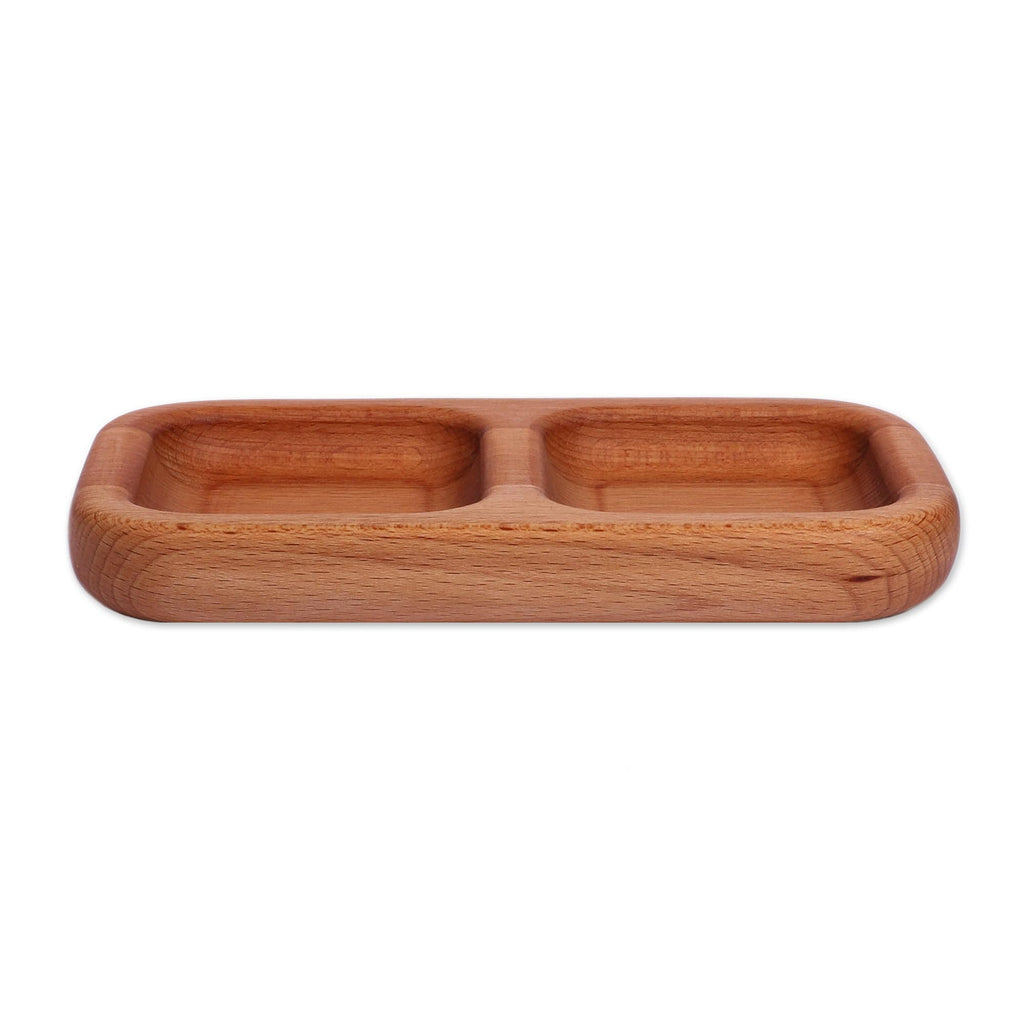 Minimalist-Inspired Beech Wood Appetizer Plate from Armenia - Tasty Duo