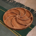 Armenian-Made Hand-Carved Round Beech Wood Appetizer Plate - Tasty Whirl