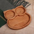 Polished Owl-Shaped Beech Wood Appetizer Plate from Armenia - Owl Ambrosia
