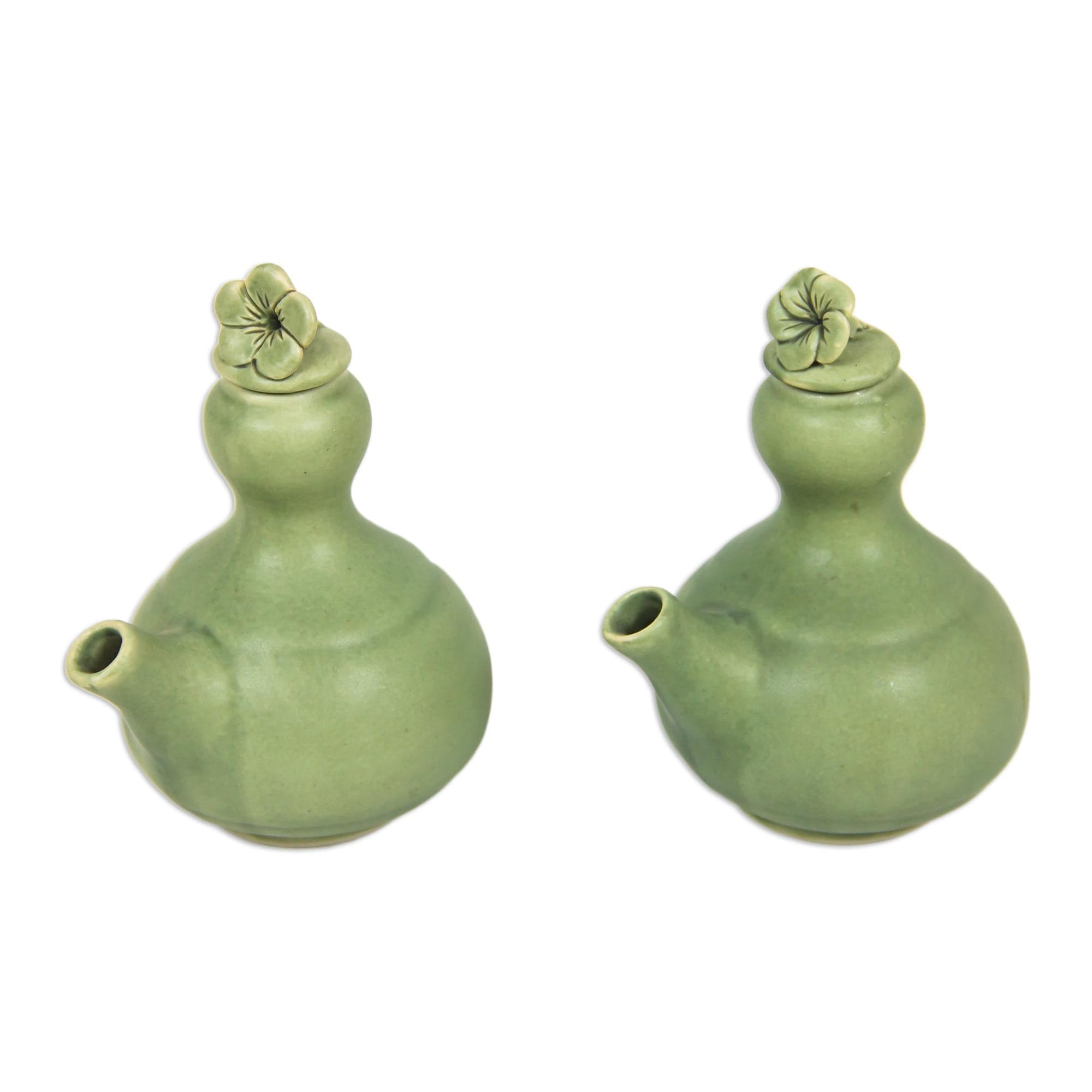 Ceramic Oil And Vinegar Set (Pair) - Happy Frangipani